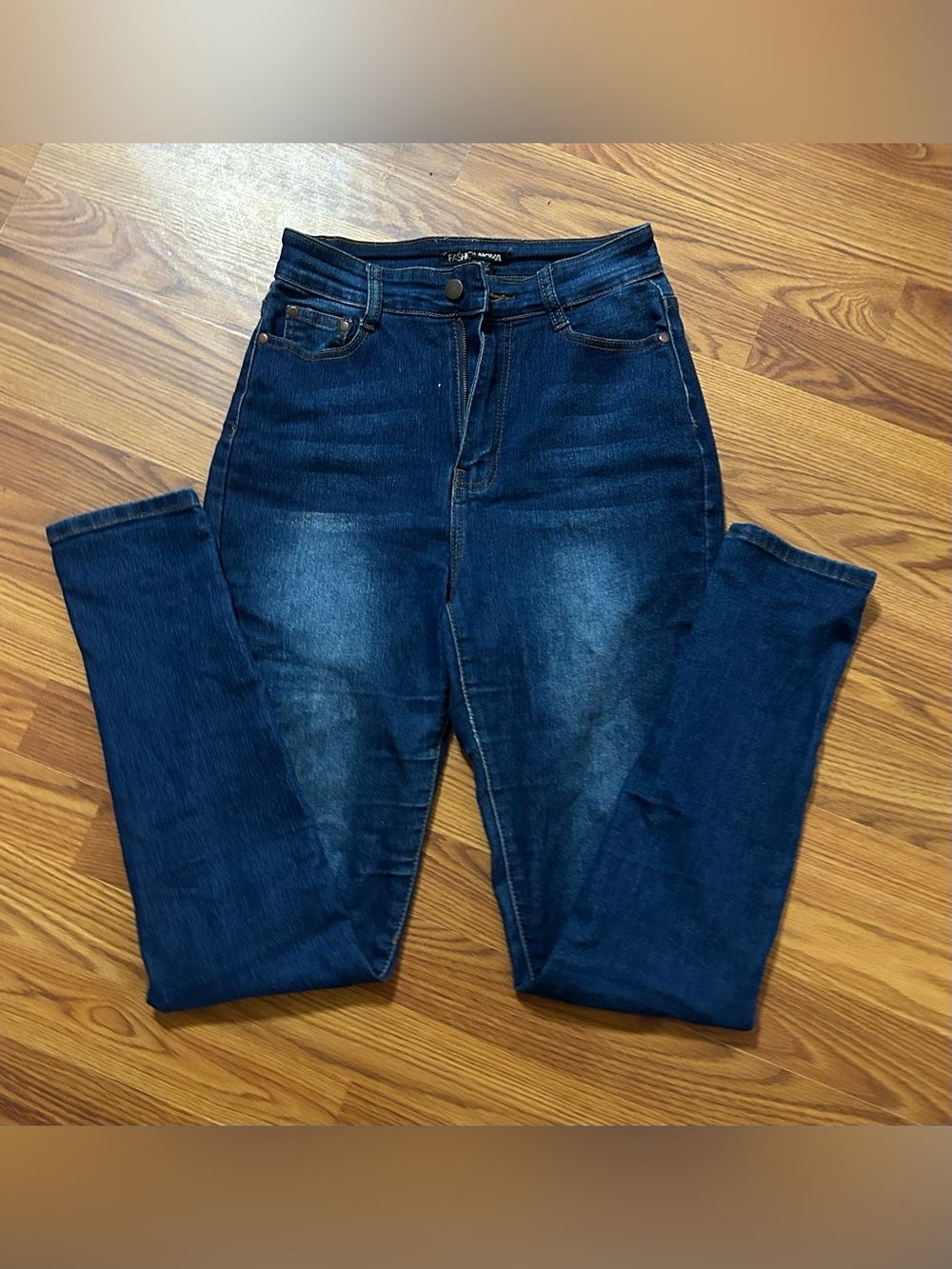 Fashion Nova High-Rise Dark Blue Skinny Jeans Size 9/10